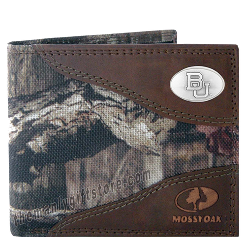 Baylor Bears Mossy Oak Camo Bifold Wallet