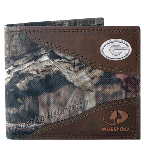 Georgia Bulldogs Mossy Oak Camo Bifold Wallet