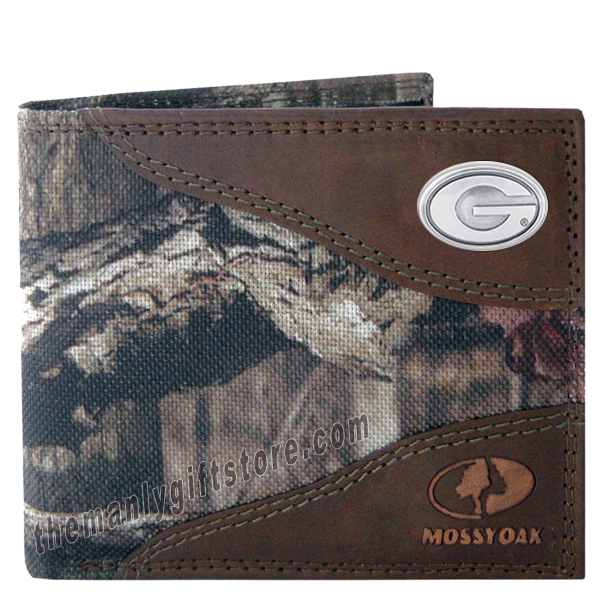 Georgia Bulldogs Mossy Oak Camo Bifold Wallet