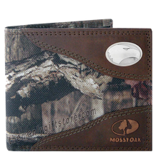 Load image into Gallery viewer, Georgia Southern Eagles Mossy Oak Camo Bifold Wallet