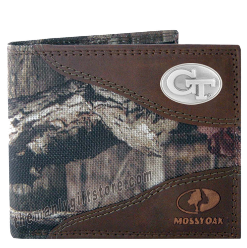 Georgia Tech Yellow Jackets Mossy Oak Camo Bifold Wallet