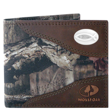 Load image into Gallery viewer, Ichthys Christian Fish Mossy Oak Camo Bifold Wallet