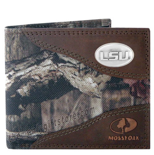 Louisiana State University LSU Mossy Oak Camo Bifold Wallet