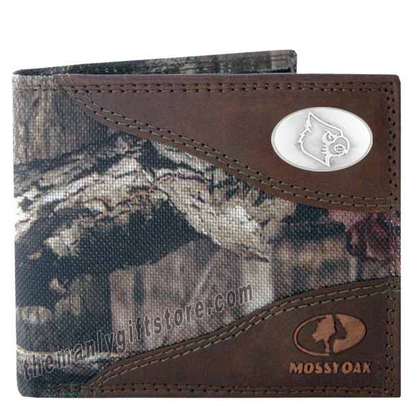 Louisville Cardinals Mossy Oak Camo Bifold Wallet