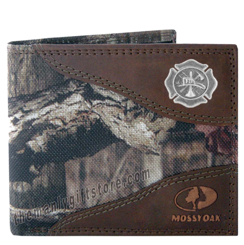 Maltese Cross Fireman Mossy Oak Camo Bifold Wallet