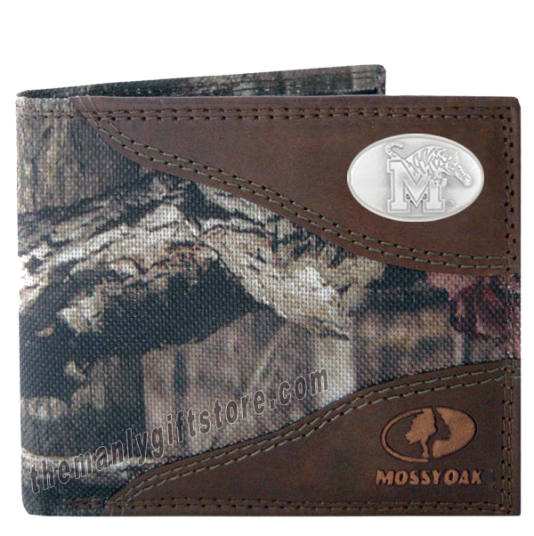 Memphis Tigers Mossy Oak Camo Bifold Wallet