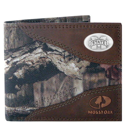 Mississippi State Bulldogs Mossy Oak Camo Bifold Wallet