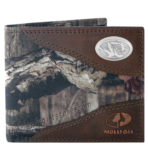 Missouri Tigers Mossy Oak Camo Bifold Wallet