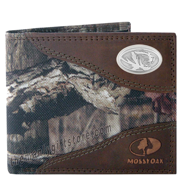 Missouri Tigers Mossy Oak Camo Bifold Wallet