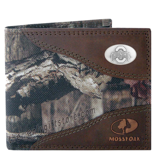 Ohio State Buckeyes Mossy Oak Camo Bifold Wallet