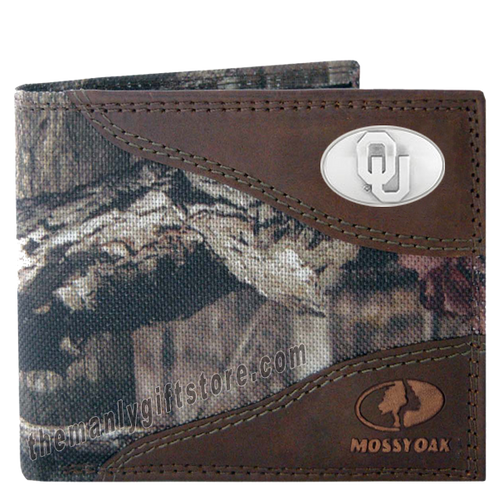 Oklahoma Sooners Mossy Oak Camo Bifold Wallet