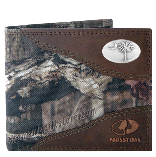 South Carolina Palmetto Tree Mossy Oak Camo Bifold Wallet