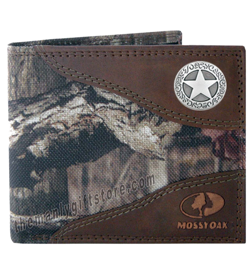 Texas Star Mossy Oak Camo Bifold Wallet