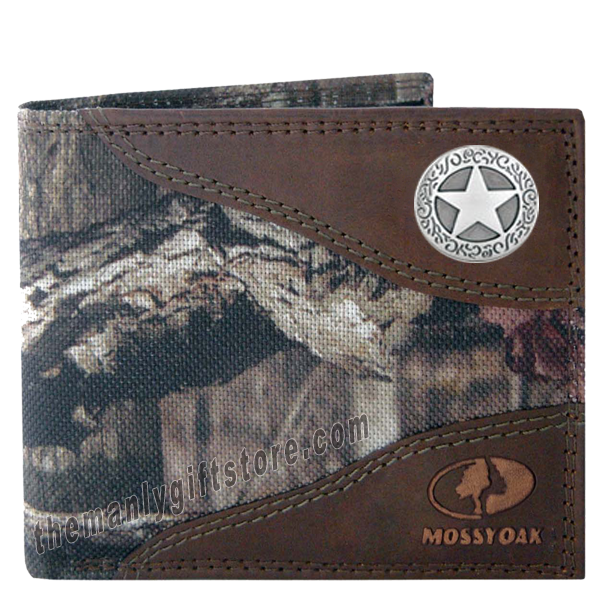 Texas Star Mossy Oak Camo Bifold Wallet