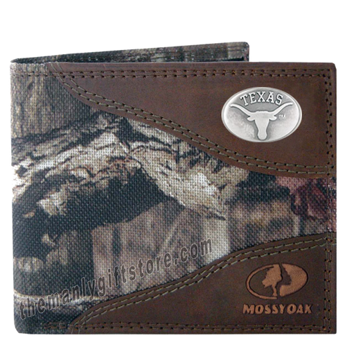 Texas Longhorns Mossy Oak Camo Bifold Wallet