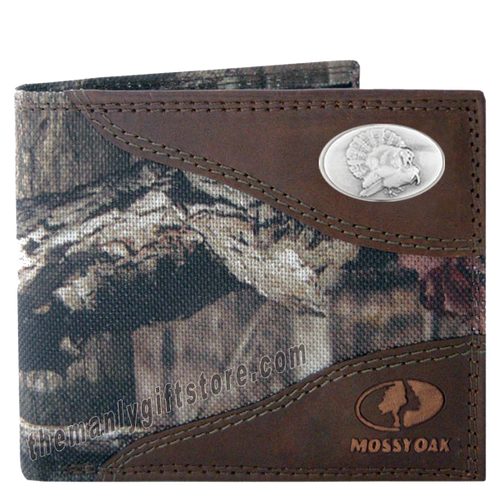 Turkey Strutting Mossy Oak Camo Bifold Wallet