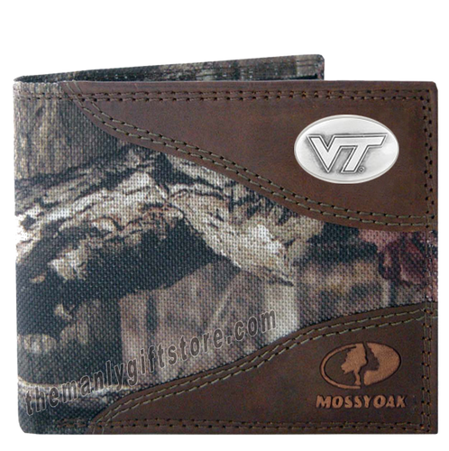 Virginia Tech Hokies Mossy Oak Camo Bifold Wallet