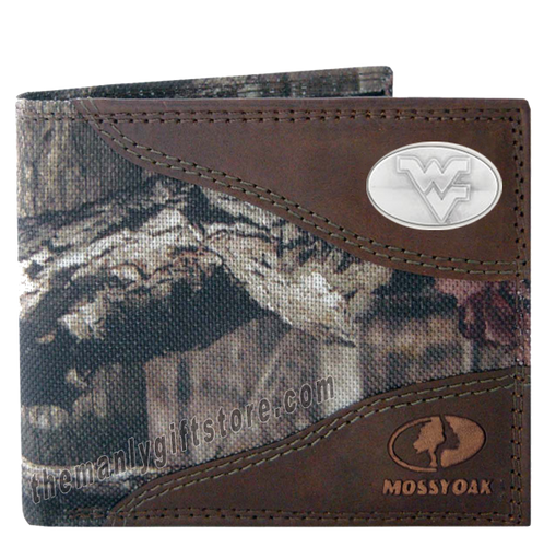 West Virginia Mossy Oak Camo Bifold Wallet