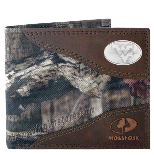 West Virginia Mossy Oak Camo Bifold Wallet
