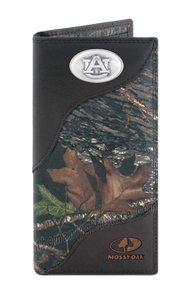 Auburn Tigers Mossy Oak Camo Zep Pro Leather Roper Wallet