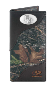 Baylor Bears Mossy Oak Camo Zep Pro Leather Roper Wallet