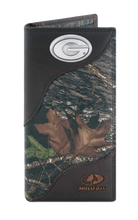 Load image into Gallery viewer, Georgia Bulldogs Mossy Oak Camo Zep Pro Leather Roper Wallet