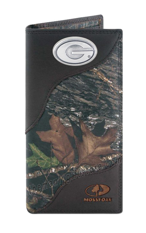 Georgia Bulldogs Mossy Oak Camo Zep Pro Leather Roper Wallet