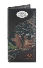 Load image into Gallery viewer, Mississippi State Bulldogs Mossy Oak Camo Zep Pro Leather Roper Wallet