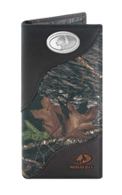 Load image into Gallery viewer, Mossy Oak Logo Mossy Oak Camo Zep Pro Leather Roper Wallet