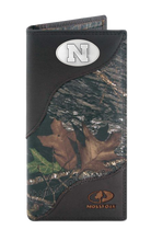 Load image into Gallery viewer, Nebraska Cornhuskers Mossy Oak Camo Zep Pro Leather Roper Wallet