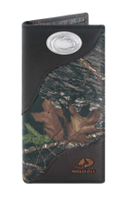 Load image into Gallery viewer, Penn State Nittany Lion Mossy Oak Camo Zep Pro Leather Roper Wallet