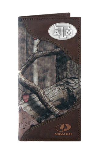 Texas A&M Aggies Roper Mossy Oak Camo Wallet