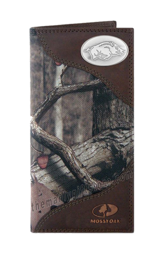 Arkansas Razorback Roper Mossy Oak Camo Wallet