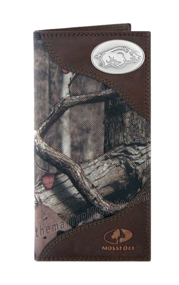 Arkansas Razorback Roper Mossy Oak Camo Wallet