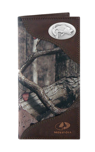 Largemouth Bass Roper Mossy Oak Camo Wallet