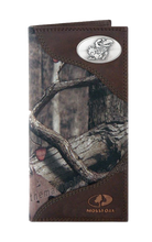 Load image into Gallery viewer, Kansas Jayhawks Roper Mossy Oak Camo Wallet