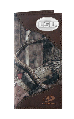 Louisiana State University LSU Roper Mossy Oak Camo Wallet