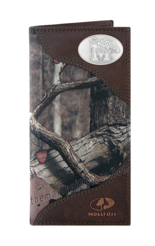 Memphis Tigers Roper Mossy Oak Camo Wallet