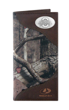 Load image into Gallery viewer, Ohio State Buckeyes Roper Mossy Oak Camo Wallet
