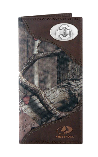 Ohio State Buckeyes Roper Mossy Oak Camo Wallet