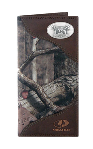 Troy Alabama Trojans Mossy Oak Camo Roper Wallet