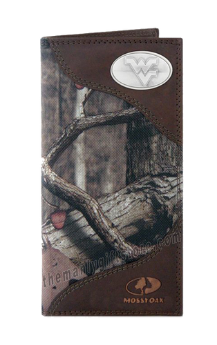 West Virginia Mossy Oak Camo Roper Wallet