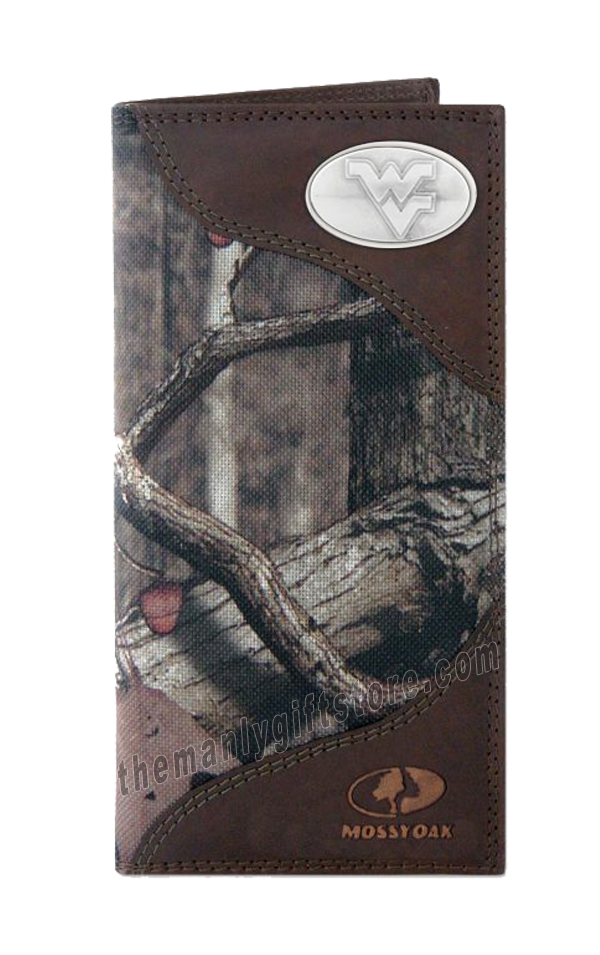 West Virginia Mossy Oak Camo Roper Wallet