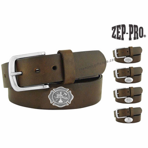 Maltese Cross Fireman Zep-Pro Leather Concho Belt
