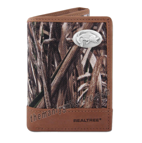 Largemouth Bass Zep Pro Trifold Wallet REALTREE MAX-5 Camo