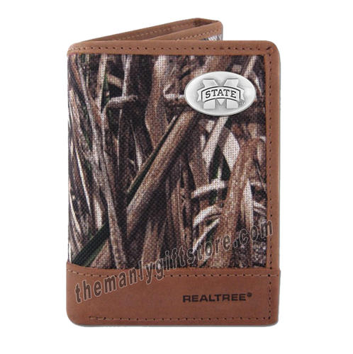 Mississippi State Bulldogs Zep Pro Trifold Wallet REALTREE MAX-5 Camo