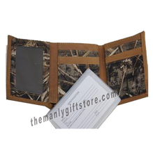 Load image into Gallery viewer, New Orleans Fleur De Lis Zep Pro Trifold Wallet REALTREE MAX-5 Camo
