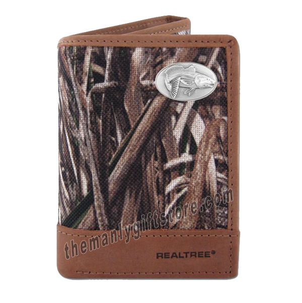 Saltwater Redfish Zep Pro Trifold Wallet REALTREE MAX-5 Camo