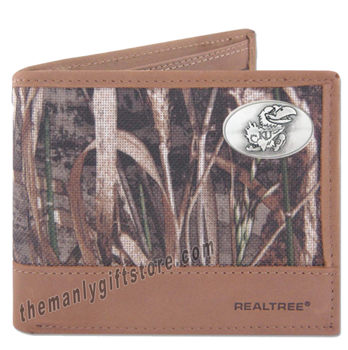 Kansas Jayhawks Zep Pro Bifold Wallet REALTREE MAX-5 Camo