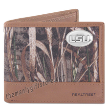Load image into Gallery viewer, Louisiana State University LSU Zep Pro Bifold Wallet REALTREE MAX-5 Camo